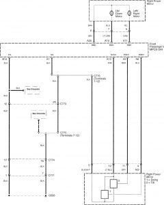 Acura RL - wiring diagram - power seats (part 9)