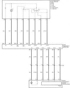 Acura RL - wiring diagram - power windows (part 5)