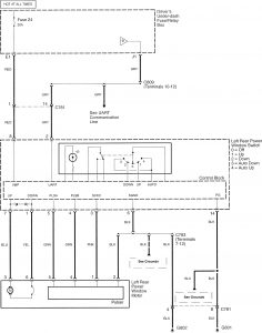 Acura RL - wiring diagram - power windows (part 6)