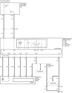 Acura RL - wiring diagram - power windows (part 7)