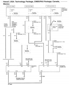 Acura RL - wiring diagram - rear view monitor (part 1)