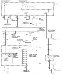 Acura RL - wiring diagram - rear window sunshade