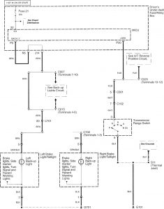 Acura RL - wiring diagram - reverse lamp