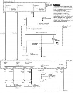 Acura RL - wiring diagram - seat belts (part 1)