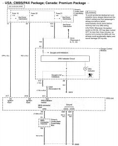 Acura RL - wiring diagram - seat belts (part 1)