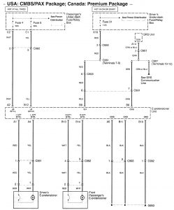Acura RL - wiring diagram - seat belts (part 2)