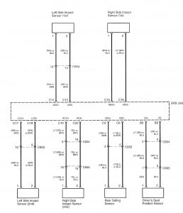 Acura RL - wiring diagram - seat belts (part 3)