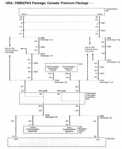 Acura RL - wiring diagram - seat belts (part 3)