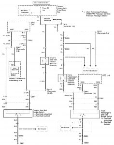 Acura RL - wiring diagram - seat belts