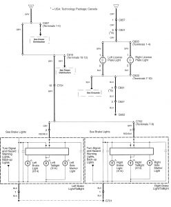 Acura RL - wiring diagram - side marker lamp (part 2)