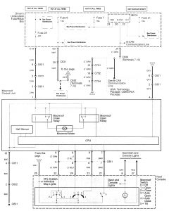 Acura RL - wiring diagram - sun roof (part 1)