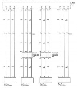 Acura RL - wiring diagram - tire pressure monitoring wheel (part 3)