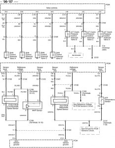 Acura RL - wiring diagram - transmission controls (part 2)