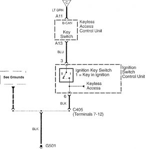 Acura RL - wiring diagram - warning device (part 4)