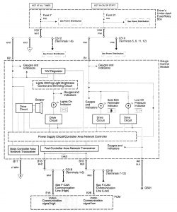 Acura RL - wiring diagram - warning indicators (part 1)