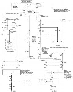 Acura RL - wiring diagram - warning indicators (part 3)