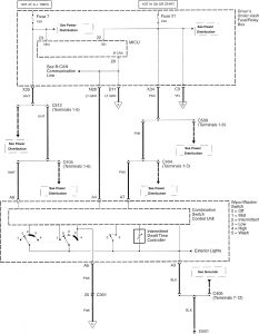 Acura RL - wiring diagram - wiper/washer (part 1)