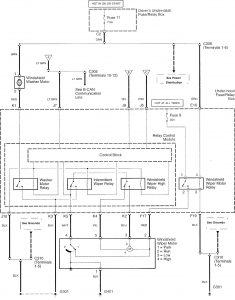 Acura RL - wiring diagram - wiper/washer (part 2)