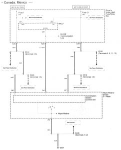Acura RL - wiring diagram - wiper/washer (part 5)