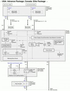Acura RL - wiring diagram - collision mitigation brake system (part 1)