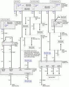 Acura RL - wiring diagram - HVAC controls (part 1)