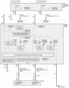 Acura RL - wiring diagram - audible warning system (part 1)