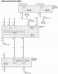 Acura RL - wiring diagram - console lamp (part 2)