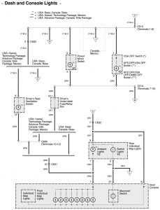 Acura RL - wiring diagram - console lamp (part 3)
