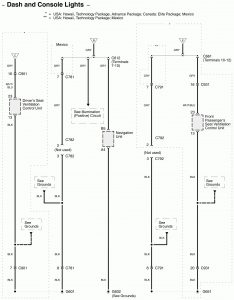 Acura RL - wiring diagram - console lamp (part 6)