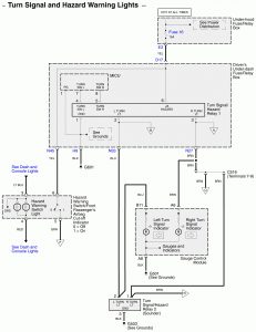 Acura RL - wiring diagram - exterior lights - turn signal and hazard warning lights (part 2)
