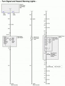 Acura RL - wiring diagram - exterior lights - turn signal and hazard warning lights (part 4)