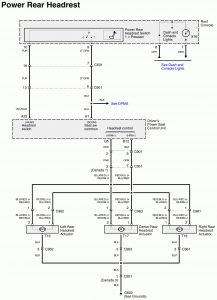 Acura RL - wiring diagram - head restraint (part 2)