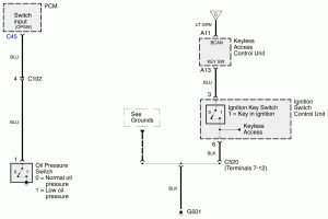 Acura RL - wiring diagram - key warning (part 4)