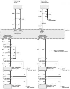Acura RL - wiring diagram - seat belts (part 3)