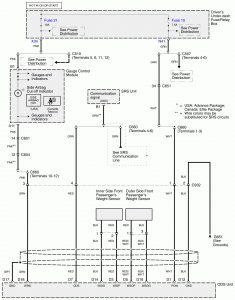 Acura RL - wiring diagram - seat belts (part 5)