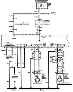 Acura SLX - wiring diagram - brake controls (part 1)