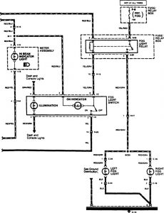 Acura SLX - wiring diagram - fog lamps (part 2)