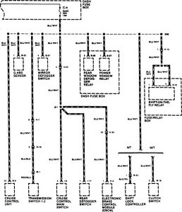 Acura SLX - wiring diagram - fuse box (part 2)