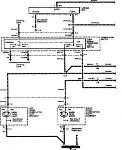Acura SLX - wiring diagram - hazard lamp (part 1)
