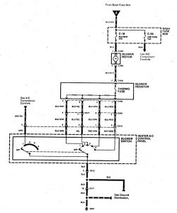 Acura SLX - wiring diagram - HVAC controls (part 4)