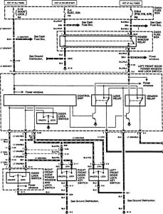 Acura SLX - wiring diagram - power locks (part 1)