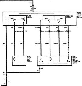 Acura SLX - wiring diagram - power seats (part 2)