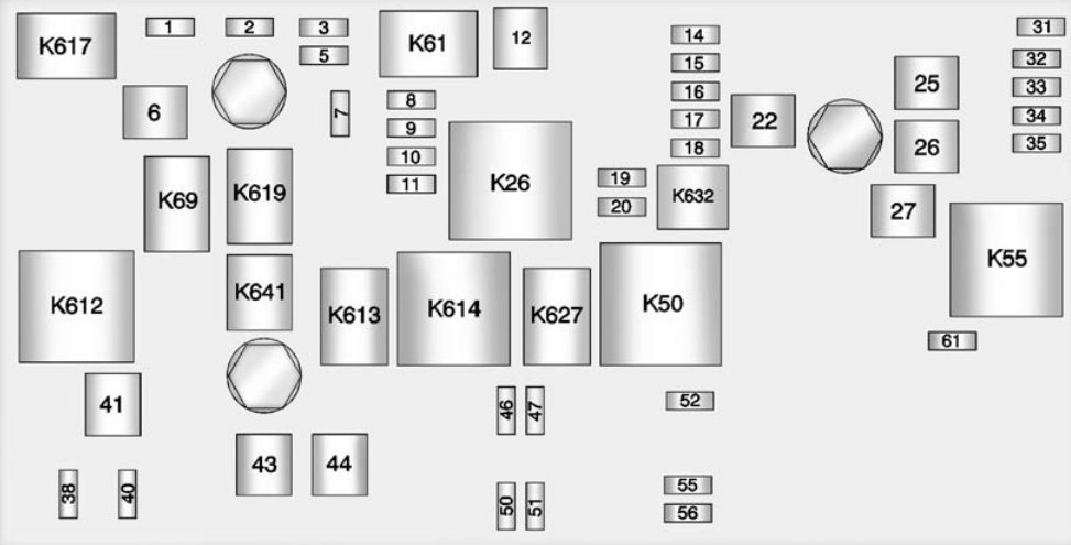 Chevrolet Camaro (2012) – fuse box diagram - Carknowledge.info