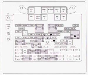 Chevrolet Suburban - wiring diagram - fuse box - engine compartment