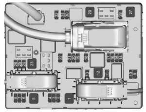 Buick Cascada - wiring diagram - fuse box diagram - rear compartment