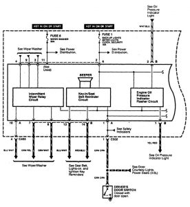 Acura CL - wiring diagram - driver information center/message center (part 1)