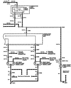 Acura CL - wiring diagram - hazard lamp (part 2)