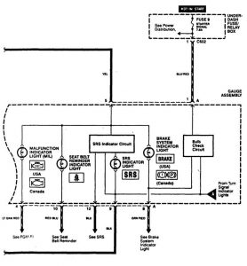 Acura CL - wiring diagram - indicator lamp (part 2)
