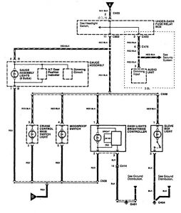 Acura CL - wiring diagram - instrument panel lamp