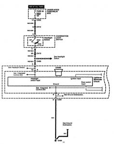 Acura CL - wiring diagram - key warning (part 1)